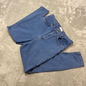Zara Women's Size 14 Blue Denim Jeans High Rise Slim Fit Casual‎ Stretch